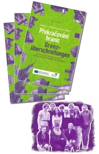 Das Buch als ein Ergebnis des Projektes Grenzüberschreitungen und eine Schülergruppe